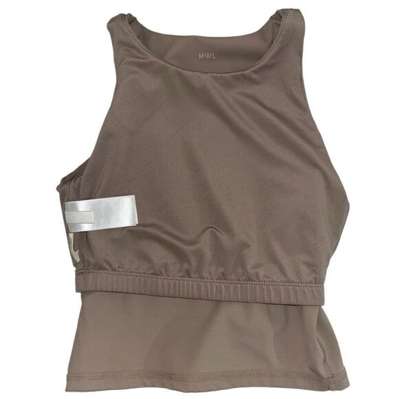 Madewell MWL Form Racerback Crop Top neutral tan beige xs - Picture 11 of 12